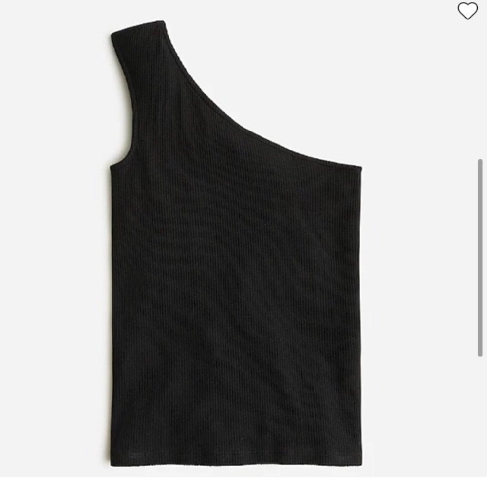 NWT, JCrew, One Shoulder Tank Top, Black, Size XXL